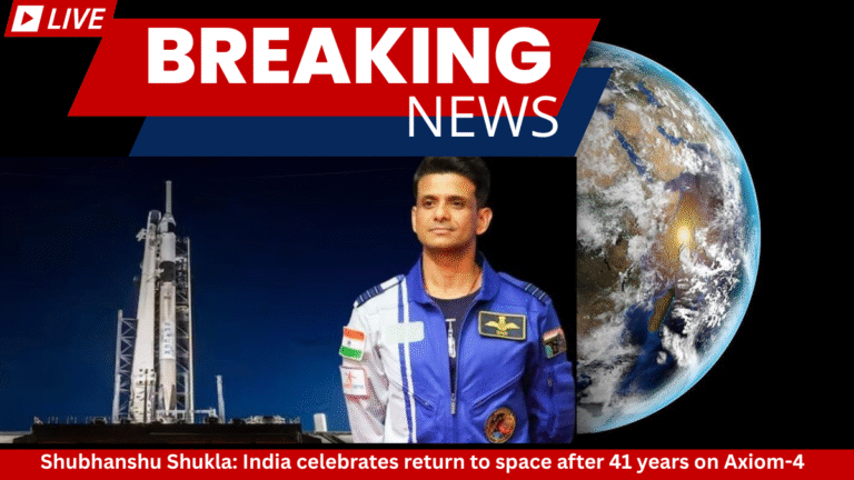 Shubhanshu Shukla India celebrates return to space after 41 years on Axiom-4